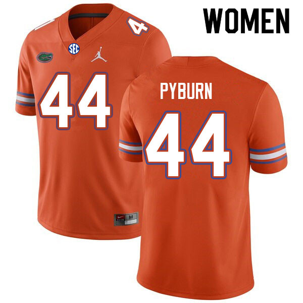 Women #44 Jack Pyburn Florida Gators College Football Jerseys Sale-Orange